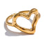 Anillo Corazón Hueco Ajustable Aurora Joyería
