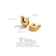 Yhpup 2024 316L aço inoxidável metal brilhante em forma de U brincos de argola ocos 18K PVD banhado a textura joias atraentes à prova d'água