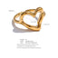Anillo Corazón Hueco Ajustable Aurora Joyería