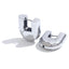 Yhpup 2024 316L aço inoxidável metal brilhante em forma de U brincos de argola ocos 18K PVD banhado a textura joias atraentes à prova d'água