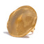 Yhpup Anel de dedo grande e elegante de aço inoxidável, personalidade ajustável, moderno, banhado a ouro 18k, joias da moda para mulheres