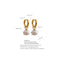 Yhpup alta qualidade imitação de pérolas gota aço inoxidável dourado coreano hoop brincos encantos moda jóias bijoux femme presente