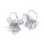 Yhpup design exclusivo de aço inoxidável flor de metal brincos de argola grandes 2024 personalidade moda joias atraentes à prova d'água