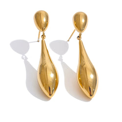 Brincos de Gota D'Água Banhados a Ouro Aurora Joias