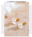 Yhpup brincos de aço inoxidável estilo coreano, elegantes, pérolas simuladas, resina, flor, zircônia, dourado, joias de fadas diárias