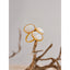 Yhpup luxo de alta qualidade concha natural flor dourada anel ajustável moda 316 aço inoxidável tecnologia fundida charme jóias