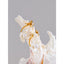 Yhpup brincos de aço inoxidável estilo coreano, elegantes, pérolas simuladas, resina, flor, zircônia, dourado, joias de fadas diárias
