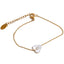Yhpup à prova d'água exclusivo concha natural flor colar dourado brincos anel pulseira conjunto de aço inoxidável joias de fada doce
