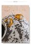 Yhpup 7 #   Anel aberto de fundição de aço inoxidável, pedra de concha de tigre natural, fritilary, joias da moda para mulheres, novo