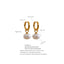 Yhpup alta qualidade imitação de pérolas gota aço inoxidável dourado coreano hoop brincos encantos moda jóias bijoux femme presente