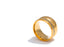 Yhpup elegante anel largo de zircônia cúbica redonda de aço inoxidável 18K PVD joias de temperamento banhadas a ouro