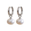 Yhpup alta qualidade imitação de pérolas gota aço inoxidável dourado coreano hoop brincos encantos moda jóias bijoux femme presente