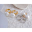 Yhpup alta qualidade imitação de pérolas gota aço inoxidável dourado coreano hoop brincos encantos moda jóias bijoux femme presente